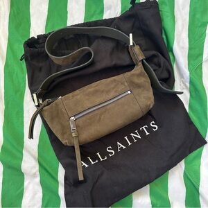 ALLSAINTS new withou tags mini Vega suede shoulder bag